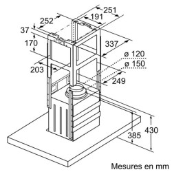 BOSCH - Hotte décorative îlot DIB97IM50