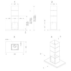 NOVY - Hotte décorative îlot D7640