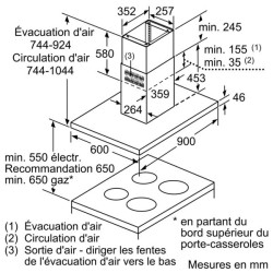 SIEMENS - Hotte décorative ilôt LF98BIP50