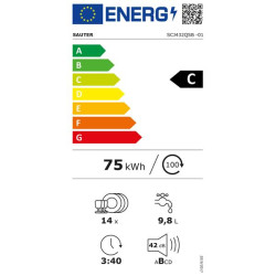 SAUTER - Lave-vaisselle Tout-intégrable SCJ432QSB