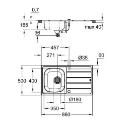 GROHE - Pack évier + mitigeur 31565SD1
