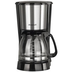 BRANDT - Cafetière filtre 15 tasses Noire Inox - CAF815X