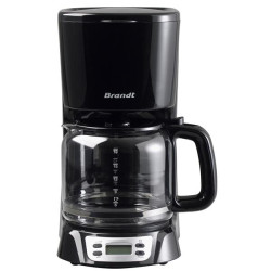 BRANDT - Cafetière filtre 18 tasses programmable Noire - CAF1318E