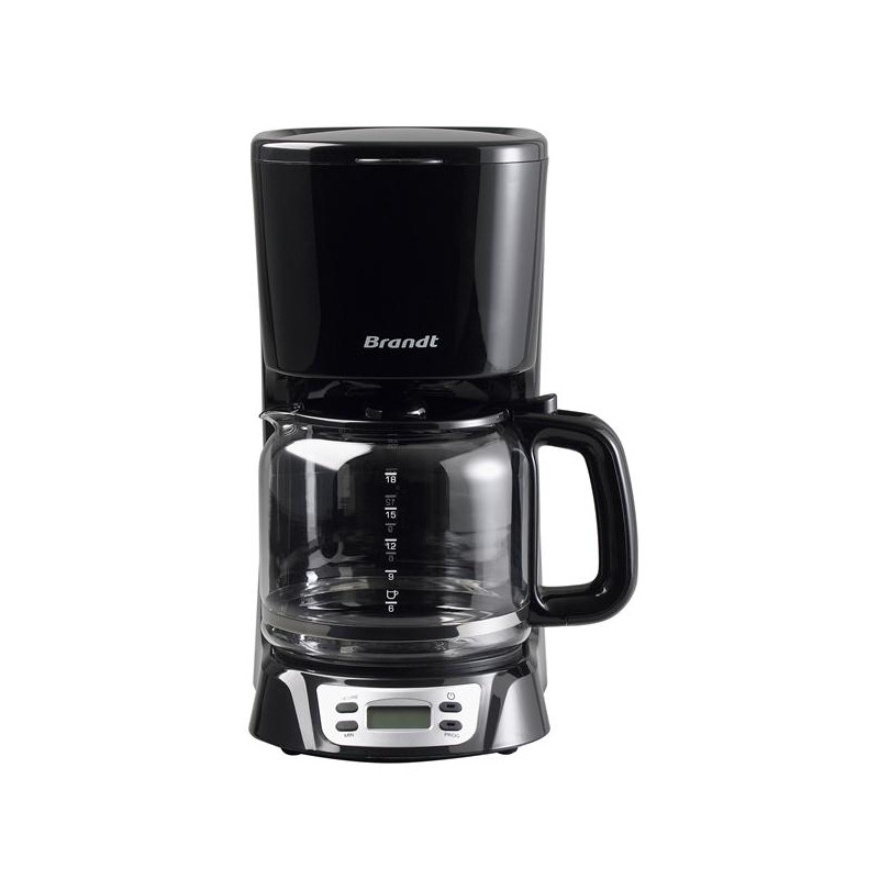BRANDT - Cafetière filtre 18 tasses programmable Noire - CAF1318E