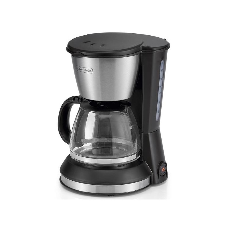 KITCHENCHEF - Cafetière filtre 6 tasses Noire & Inox - Kitchen Studio - KSMD230