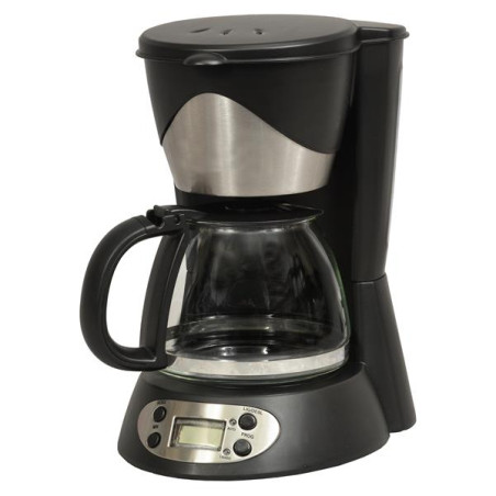KITCHENCHEF - Cafetière filtre 6 tasses programmable Noire & Inox - KSMD230T