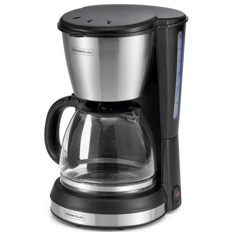KITCHENCHEF - Cafetière filtre 12 tasses Noire & Inox - KSMD250