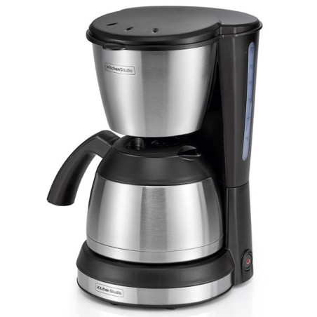 KITCHENCHEF - Cafetière filtre 12 tasses isotherme Noire & Inox - KSMD250B