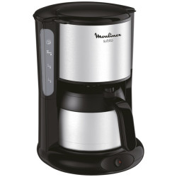 MOULINEX - Cafetière filtre 8 tasses isotherme Noire & Inox - Subito - FT360811