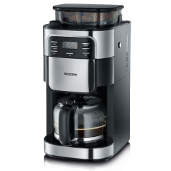 SEVERIN - Cafetière filtre 10/15 tasses avec broyeur Noire & Inox - 4810