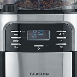 SEVERIN - Cafetière filtre 10/15 tasses avec broyeur Noire & Inox - 4810