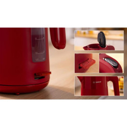 BOSCH - Bouilloire 1,7 L Rouge Mat - MyMoment - TWK2M164