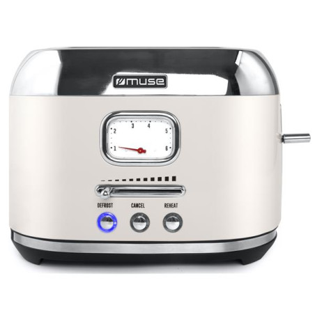 MUSE - Grille-pain 2 fentes Crème & Inox - Collection of Inspiration - MS120SC