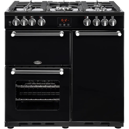 PIANO DE CUISSON KENSINGTON LARGEUR 90CM MIXTE NOIR