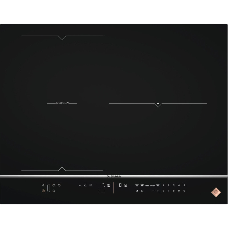 TABLE DE CUISSON INDUCTION 3 ZONES 7400W ZONE MODULABLE HORIZONE LARGEUR 65CM NOIR