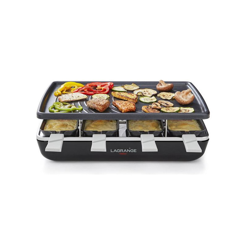 LAGRANGE - Raclette Grill Crêpes 8 personnes Noire - Élément - 179301