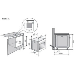 FOUR MULTIFONCTIONS PYROLYSE 73L CLASSE A+ BLANC