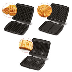 FRIFRI - Gaufrier + croque + gaufrettes Noir - Cool Touch - FRI022824512BLP