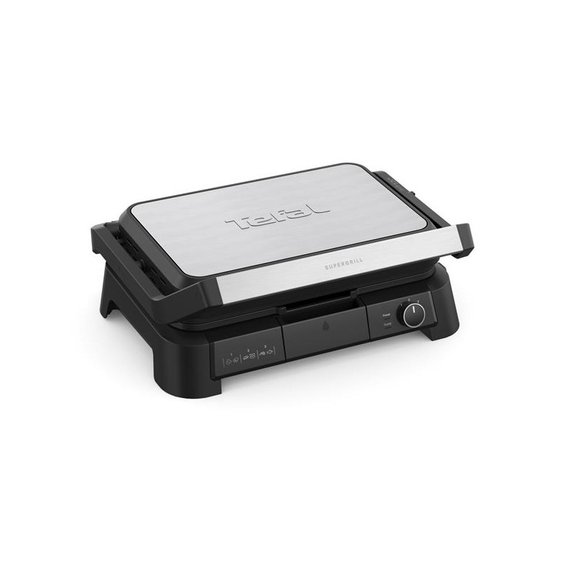 TEFAL - GRILL VIANDE  3EN1 XL 2000W TH° PLAQUE AMOVIBLE NOIR