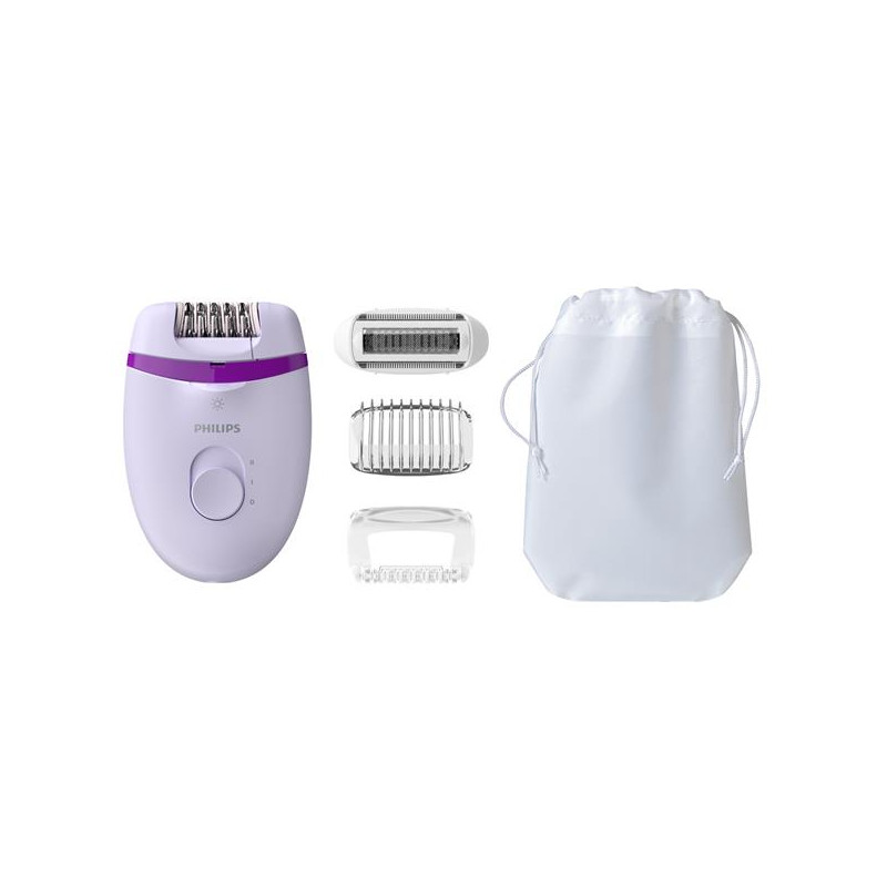 PHILIPS - Épilateur compact Violet - Satinelle Essential - BRE275.00