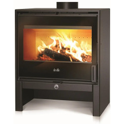 POÊLE À BOIS LEMAN 8kW ACIER NOIR