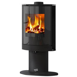 GODIN - Poêle à bois longiligne 411110NOIR