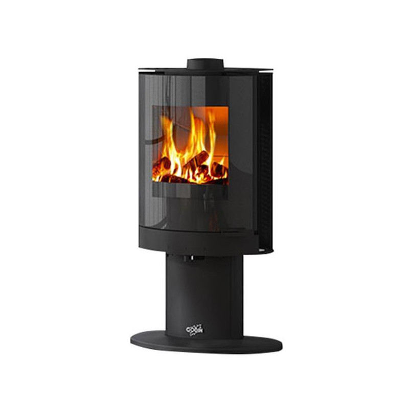 GODIN - Poêle à bois longiligne 411110NOIR