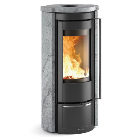 NORDICA - Poêle à bois longiligne LIUPIETRAPIERRENATURELLE