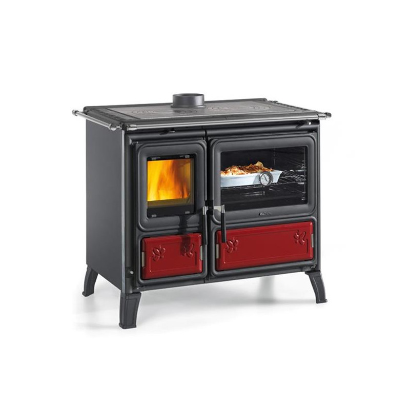 NORDICA - Cuisinière à bois MILLY BORDEAUX