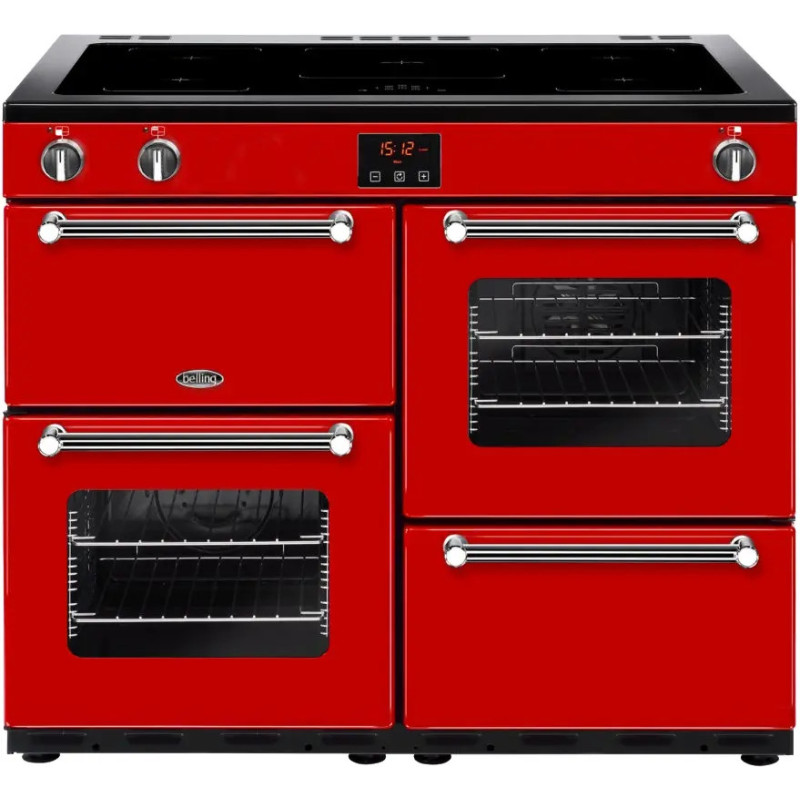 PIANO DE CUISSON KENSINGTON LARGEUR 100CM TABLE DE CUISSON INDUCTION, ROUGE