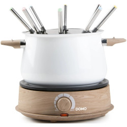 APPAREIL À FONDUE INOX 2L 1500W POIGNÉES COOL TOUCH BASE ET POIGNÉES IMITATION BOIS THERMOSTAT RÉGLABLE