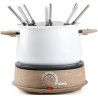 APPAREIL À FONDUE INOX 2L 1500W POIGNÉES COOL TOUCH BASE ET POIGNÉES IMITATION BOIS THERMOSTAT RÉGLABLE