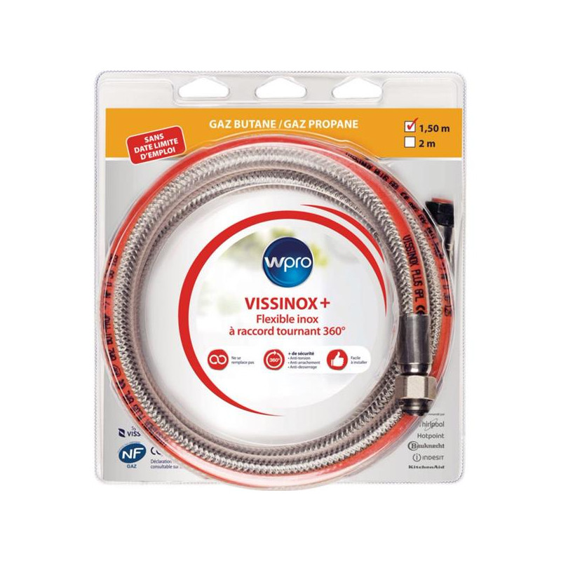 WPRO - Flexible gaz VISSINOX+ TBV150