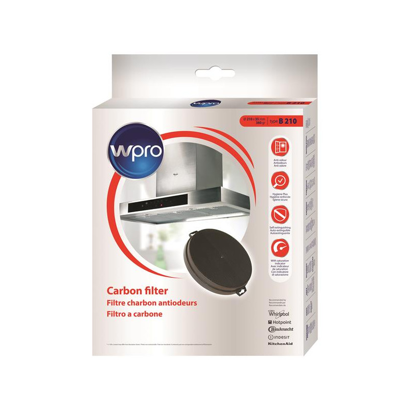 WPRO - Filtre de hotte CHF210/1