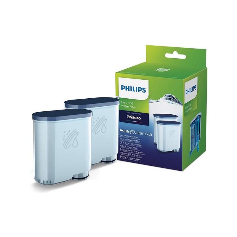 PHILIPS - Pack de 2 Filtres à eau et à calcaire - AquaClean - CA6903/22