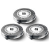 PHILIPS - Blister de 3 têtes pour rasoirs de la série 1000 et 3000 - SH30.50