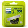 PHILIPS - Lot de 2 lames rasoir pour rasoir tondeuse OneBlade - QP420.50