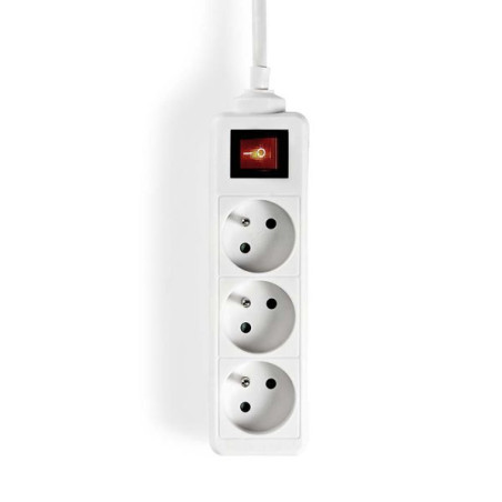 NEDIS - Bloc 3 prises avec interrupteur - EXSO315E2WT