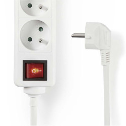 NEDIS - Bloc 6 prises avec interrupteur - EXSO615E2WT