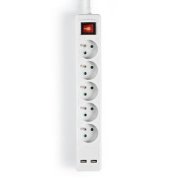 NEDIS - Bloc 5 prises avec interrupteur - EXSO515UESWT