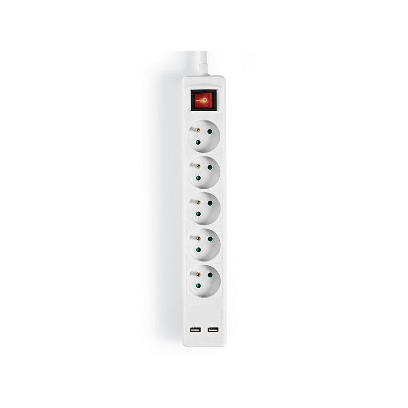 NEDIS - Bloc 5 prises avec interrupteur - EXSO515UESWT