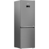 RÉFRIGÉRATEUR COMBINÉ 210+160L CLASSE D H186,5XL59,5CM MÉTAL BROSSÉ