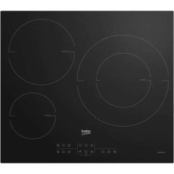 TABLE DE CUISSON INDUCTION 3 ZONES 7200W LARGEUR 60CM NOIR