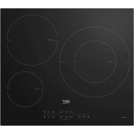 TABLE DE CUISSON INDUCTION 3 ZONES 7200W LARGEUR 60CM NOIR