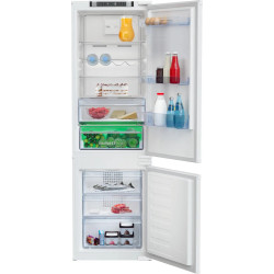 RÉFRIGÉRATEUR INTÉGRABLE COMBINÉ 185+69L CLASSE E NICHE 178CM GLISSIÈRES