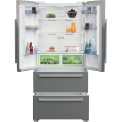 RÉFRIGÉRATEUR 2 PORTES + 2 TIROIRS 387+152L CLASSE E INOX