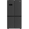 RÉFRIGÉRATEUR 4 PORTES 376+196L CLASSE E 182X91CM CARBONE