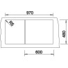 EGOUTTOIR AMOVIBLE SYNTHETIQUE/ACIER INOX 342X430X22MM