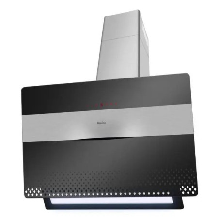 HOTTE INCLINÉE 701M3/H LARGEUR 90CM NIR/INOX