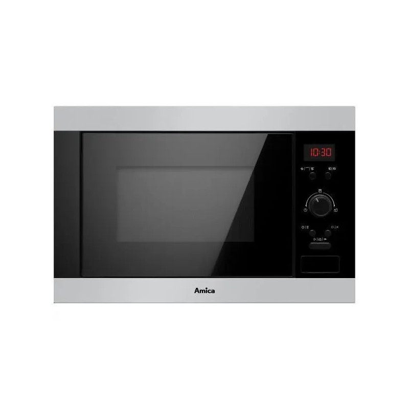 FOUR MICRO-ONDES INTÉGRABLE COMBINÉ 25L NICHE 38CM INOX/VERRE NOIR